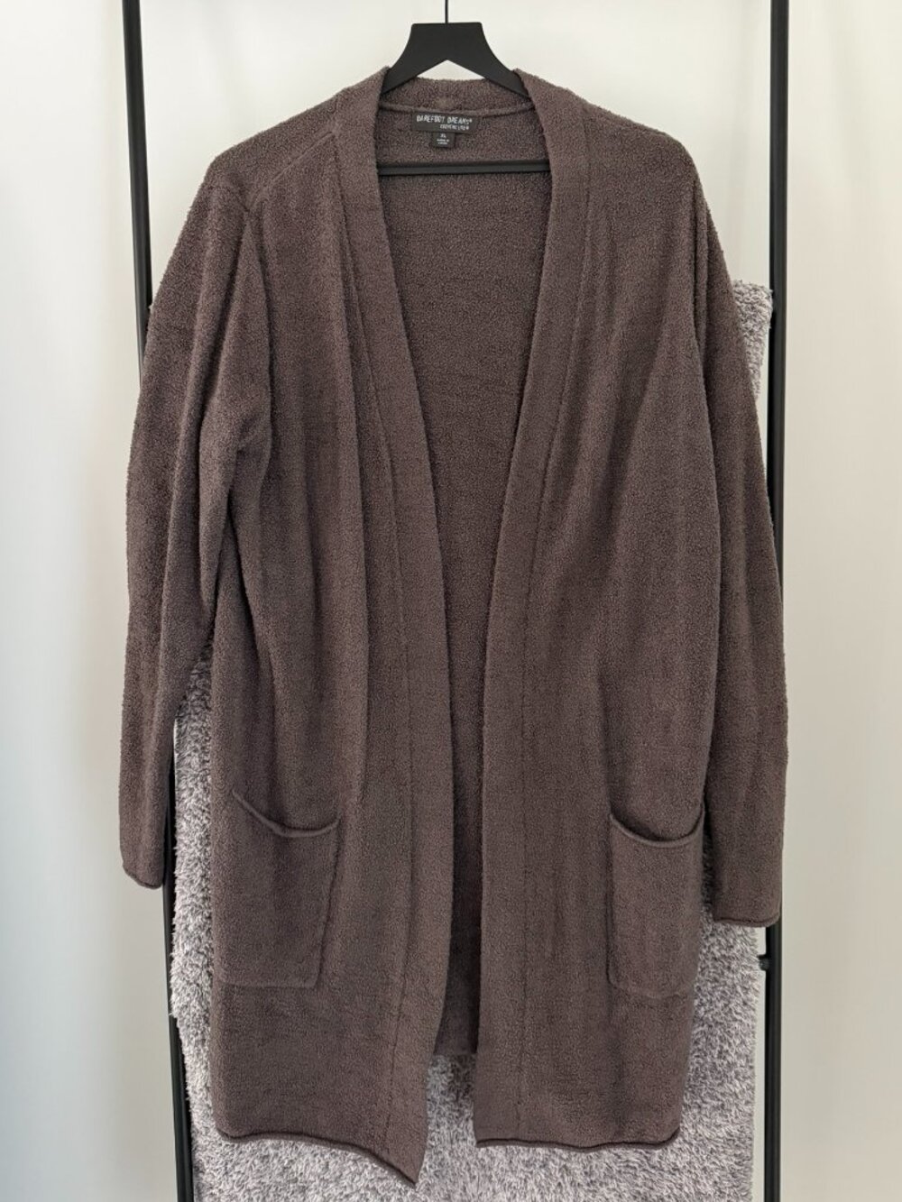 Barefoot Dreams Cozy Chic Lite Grey Long Cardigan - Size XL